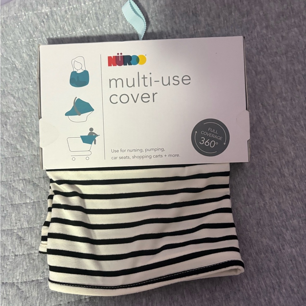 NüRÖ Black and White Striped Multi-Use Cover